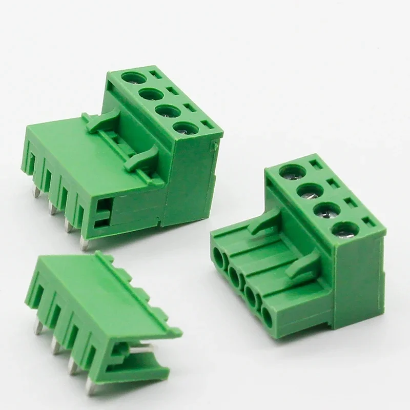 10 sets ht5.08 4pin Right angle Terminal plug type 300V 10A 5.08mm pitch connector pcb screw terminal block