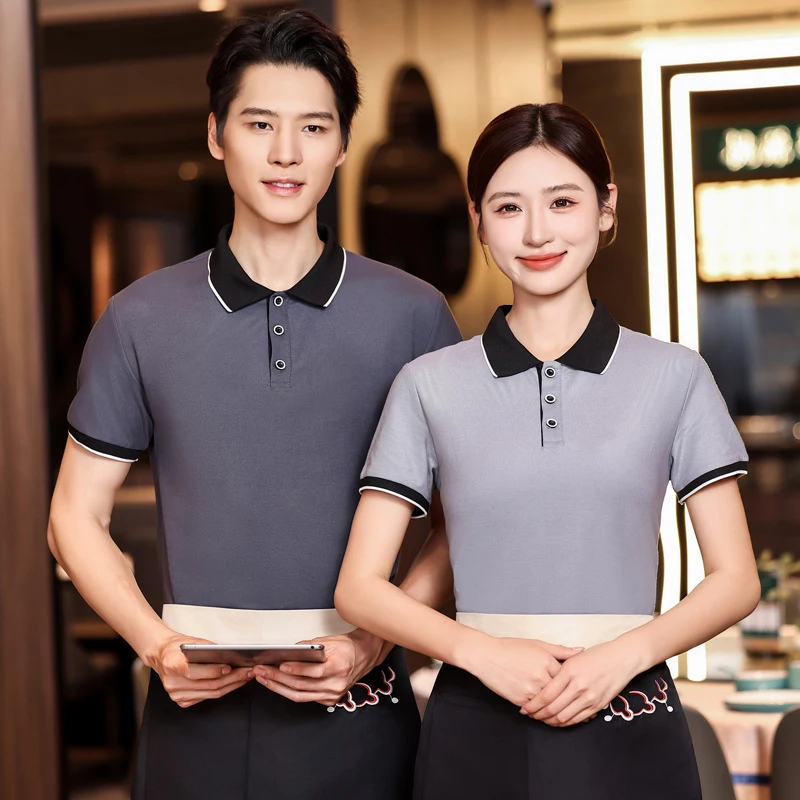 ホテルやゲストハウスのルームサービススタッフ、ハウスキーピングスタッフの制服として、不動産清掃作業用の半袖夏用tシャツです。