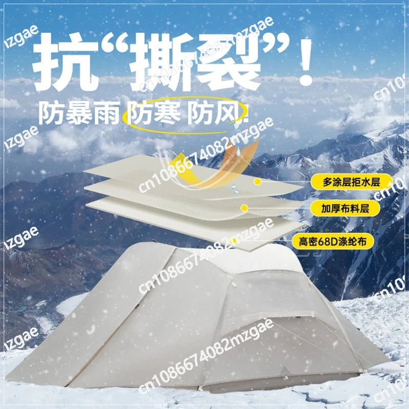 Convenient Winter Rainproof Double Hiking Camping Equipment Set Mountaineering Tent