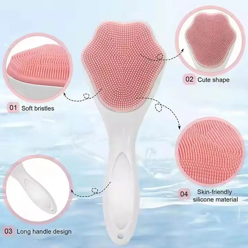 Cepillo de limpieza facial de silicona con forma de pata, exfoliante manual para limpieza profunda de puntos negros en la nariz y la cara, masaje suave