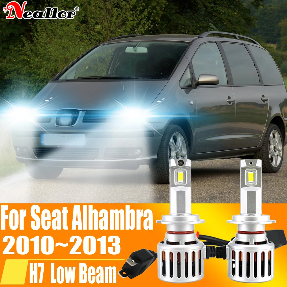 

2 шт., Автомобильные светодиодные лампы H7, 6000 К, 12 В, 55 Вт