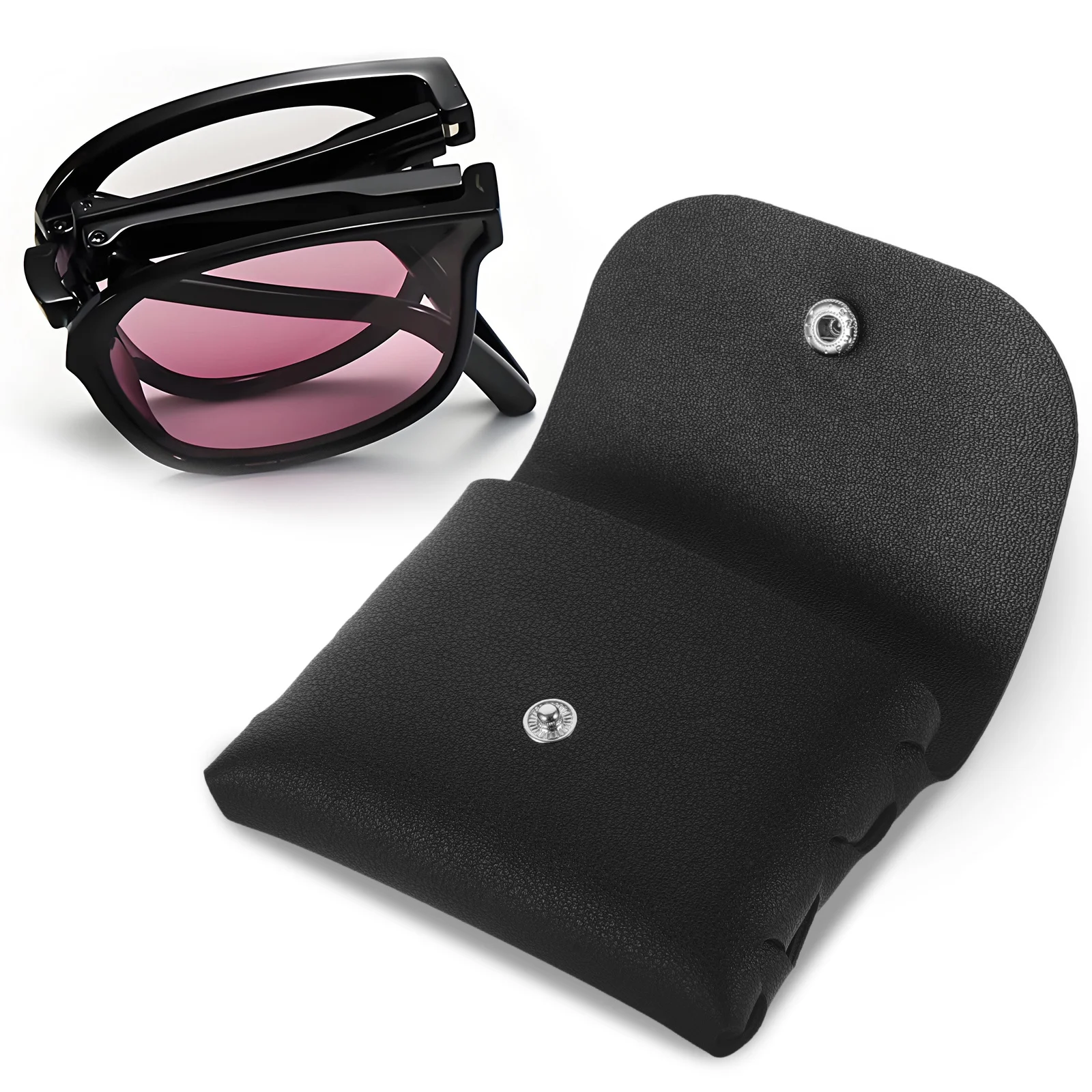 

Soft Foldable Eyeglass Case Portable Sunglasses Organizer Sleeve Pouch for Glasses Reading Glasses Sunglasses Black