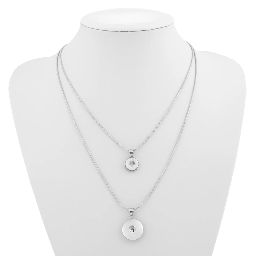 The 46CM Necklace With Pendant Fit One 18mm Snaps Chunks And One 12mm Snaps Chunks KB0250-S