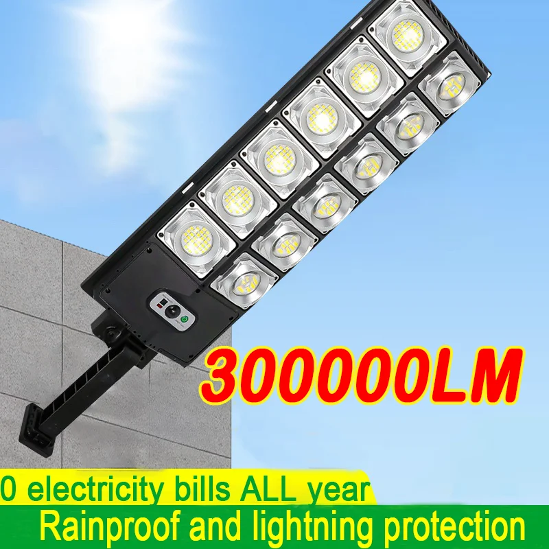 

300000LM Super Bright Outdoor Solar Lamp 8000W With Motion Sensor Waterproof Street Lamp Solar Powered Garden Wall Solar Lantern