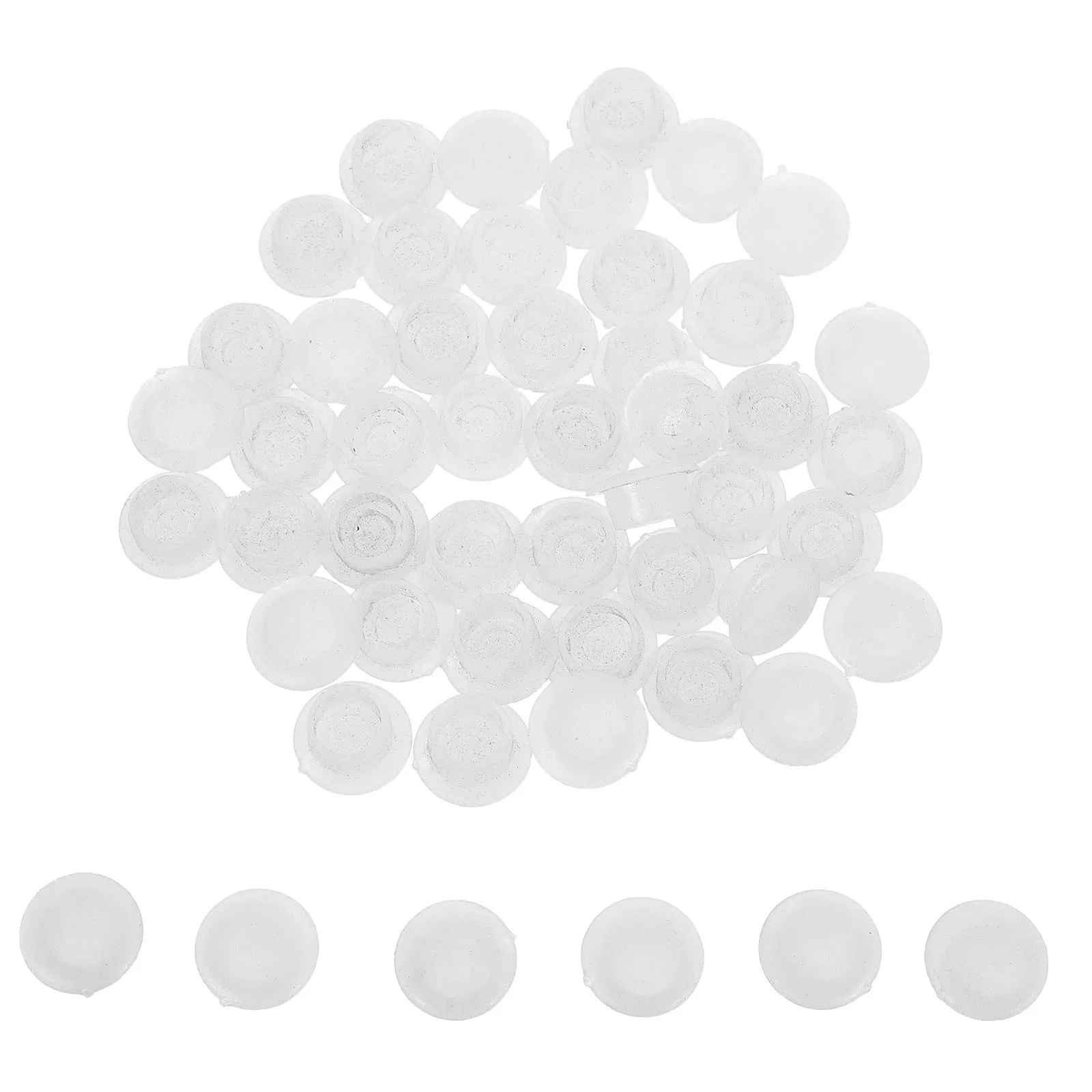 

50Pcs Round Plastic Hole Plugs White Nylon Plug Caps for Cabinet Furniture Screw Covers Panel Mounting Holes 10Mm