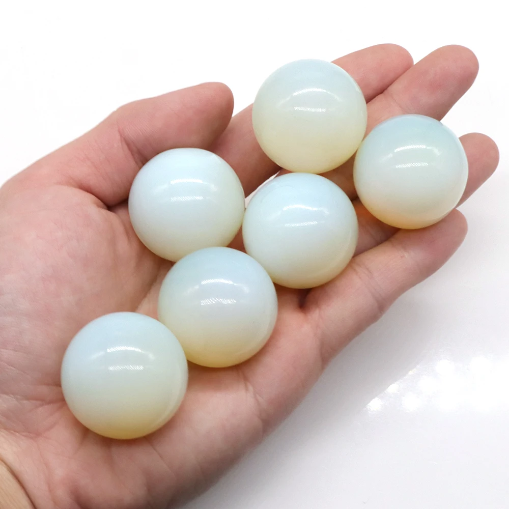 

5PC 30MM Ball Shaped Natural Opalite Crystals Gemstone Home Decor Healing Stones Magic Craft Globe Massaging Gift