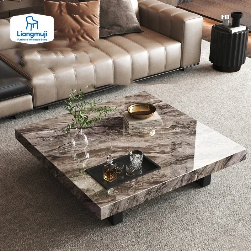 Mesa de centro rectangular de lujo, diseño moderno, minimalista, mesa de centro única, Muebles Vintage para sala de estar, Muebles Para El Hogar