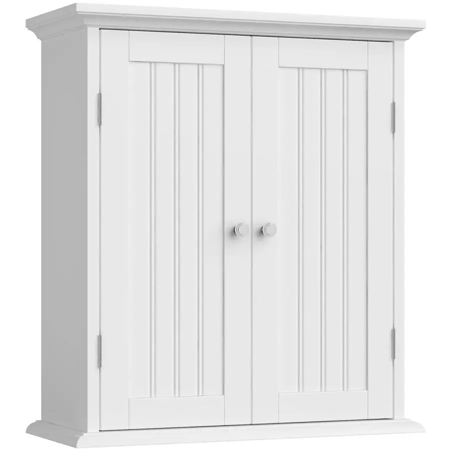 

Bathroom Wall Cabinet, Over The Toilet Space Saver Storage Cabinet, Medicine Cabinet with 2 Door and Adjustable Shelves, Cupboa