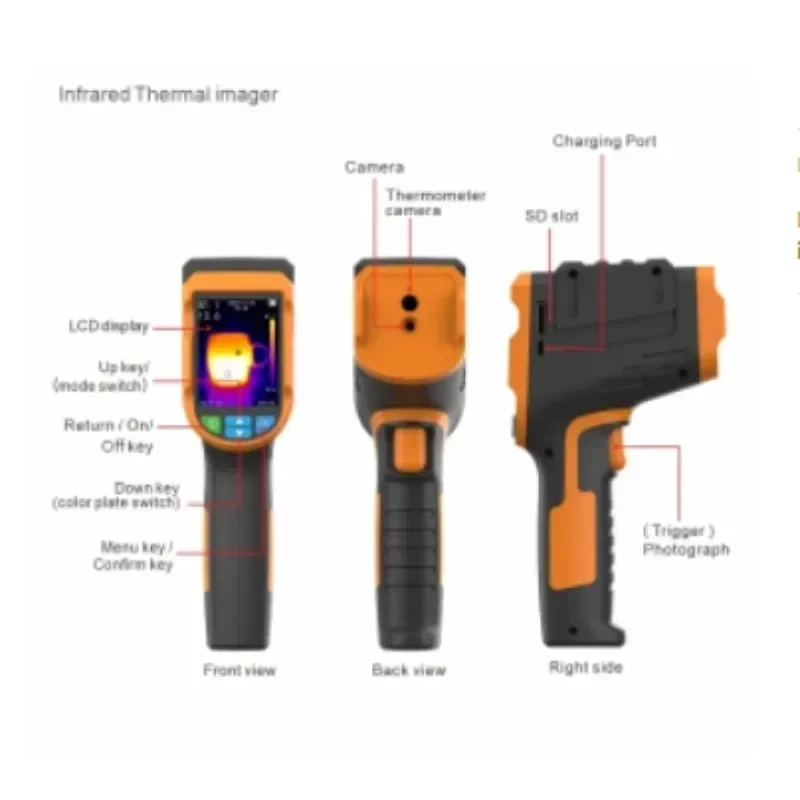 Noyafa NF-522 Handheld Infrared Thermal Imager -40°C~330 Industrial Thermometer with 5000mAh Lithium Battery for Professional Us