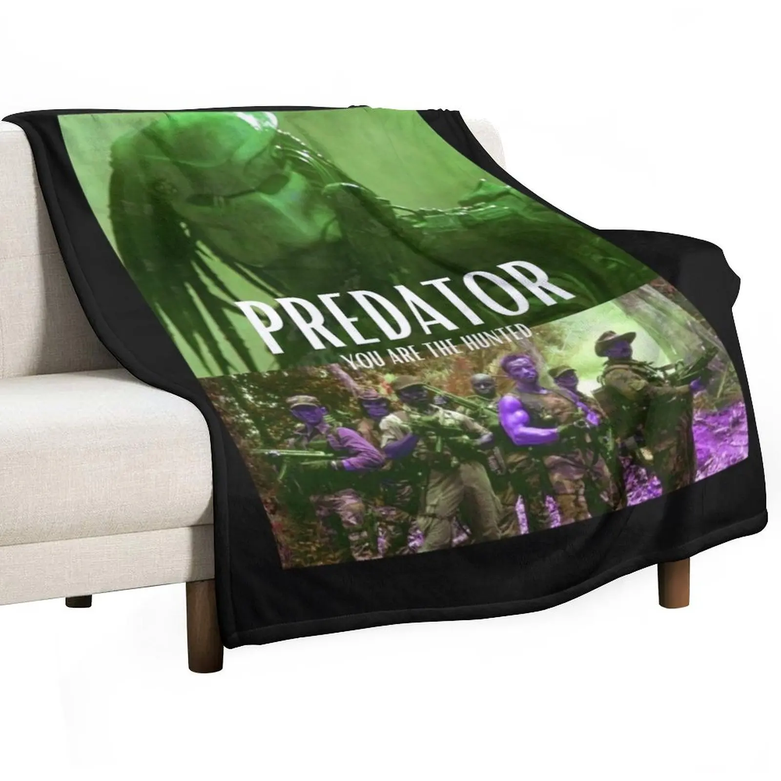 Predator You are the Hunted Throw Blanket Sleeping Bag Bed covers Thins Sofa Quilt Hairy Blankets