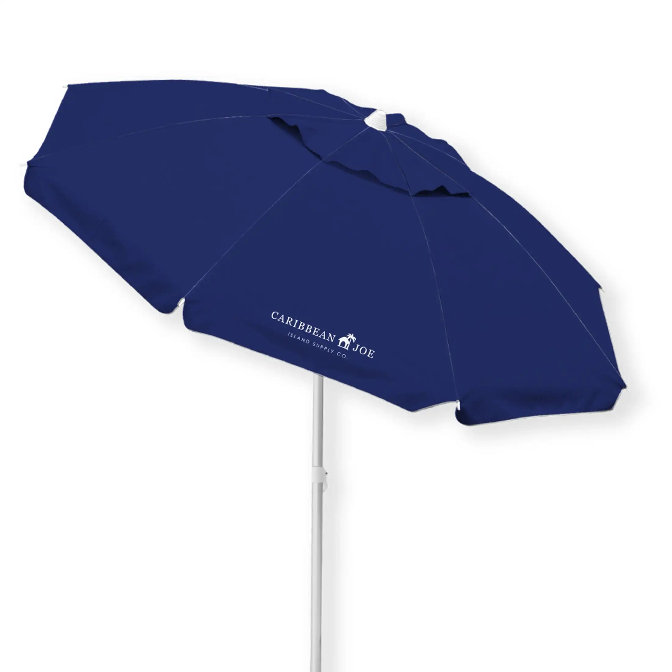 

6.5' Caribbean Joe tilting beach umbrella, double canopy windproof design with UV protection