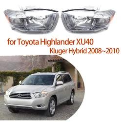 Headlight Assembly for Toyota Highlander XU40 Kluger 2008~2010 Fog Light Bumper Reflector Corner Halogen Side Lamp Accessories