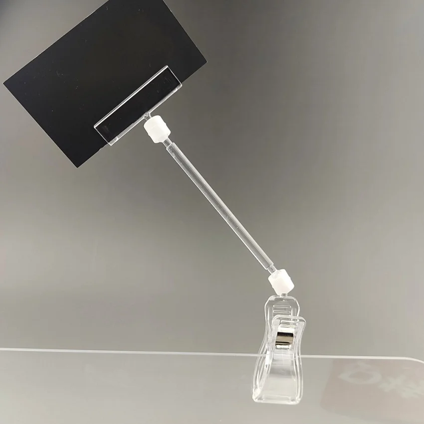 20pcs Sign Paper Card Price Label Tag POP Display Spring Plastic Clips Holders Promotion Store