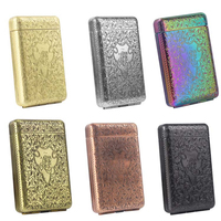 Metal Cigars Cigarettes Cases for About 14 Sticks Cigarette Stainless Steel Tobacco Boxes Tools Tobacco Box Smok Tool