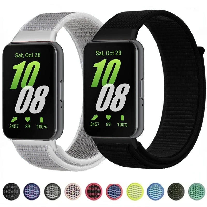 สายรัดข้อมือไนลอนสำหรับ Samsung Galaxy Fit 3สายรัดข้อมือกีฬาระบายอากาศสายรัดข้อมือสำหรับ Samsung Galaxy Fit 3สายนาฬิกา