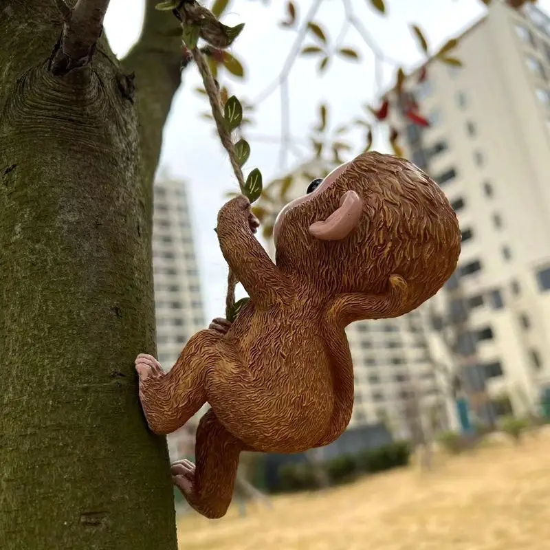Personalized Climbing Monkey Outdoor Garden Creative Decoration Wall Hanging Home Courtyard Tree Landscape Balcony Decoration