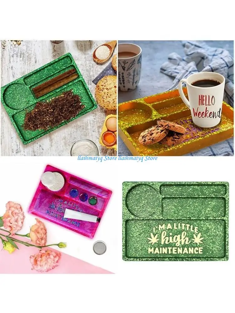 573B Tray Resin Mold Charm Woman Tray Mold Silicone for DIY Jewelry Cosmetic Storage