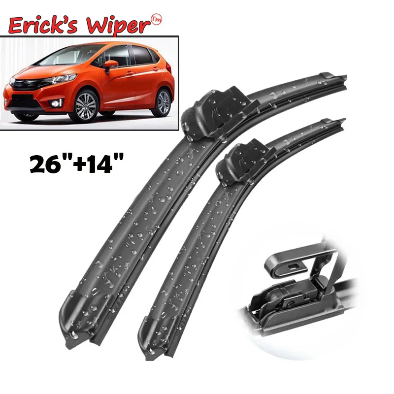 Erick\'s Wiper LHD Front Wiper Blades For Honda Fit Jazz MK3 2013 - 2020 Windshield Windscreen Clean Window Rain Brushes 26\