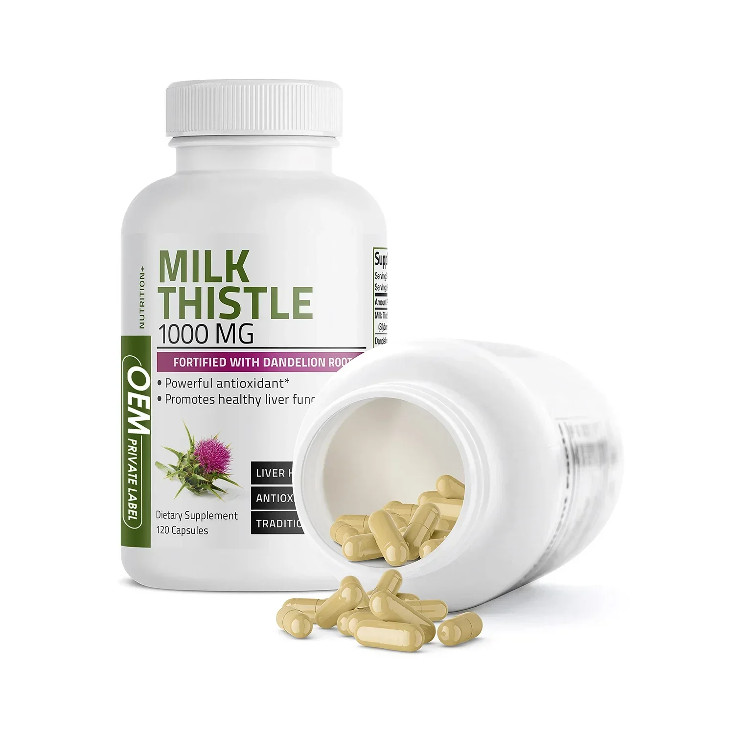 

1 bottle of milk thistle capsules promotes digestion protects the liver and prevents staying up late as a health food