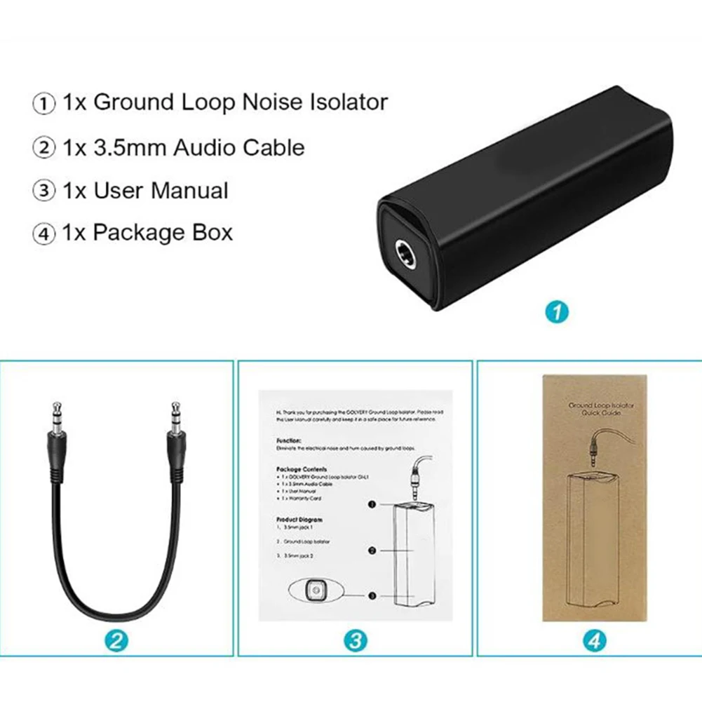 Distractions Car Stereo System Audio Ground Loop Noise Filter Isolator Compact And Portable Compatible Devices