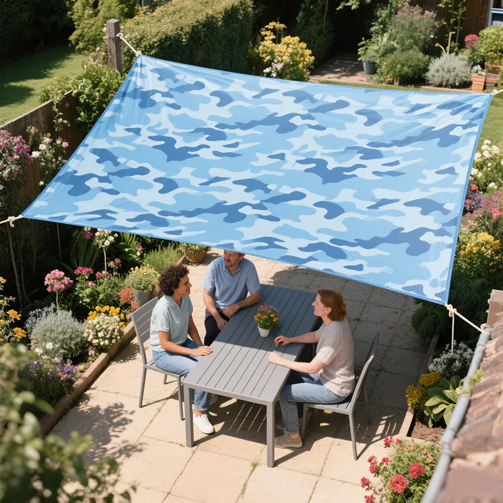 

Large Sun Shade Sail Custom Thickened Tarpaulin Waterproof Rain Cover Canopy Canvas Tarp Awning Camp Garden Tent Accessories