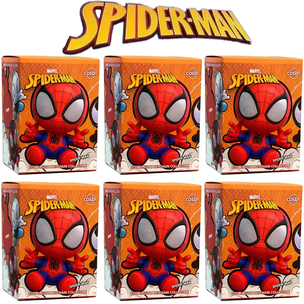 

2026 Hottoys Marvel Spider Man Cosbi Series слепая коробка плюшевая сумка кулон Kawaii Spider Man коробка-сюрприз декор игрушки подарок на день рождения