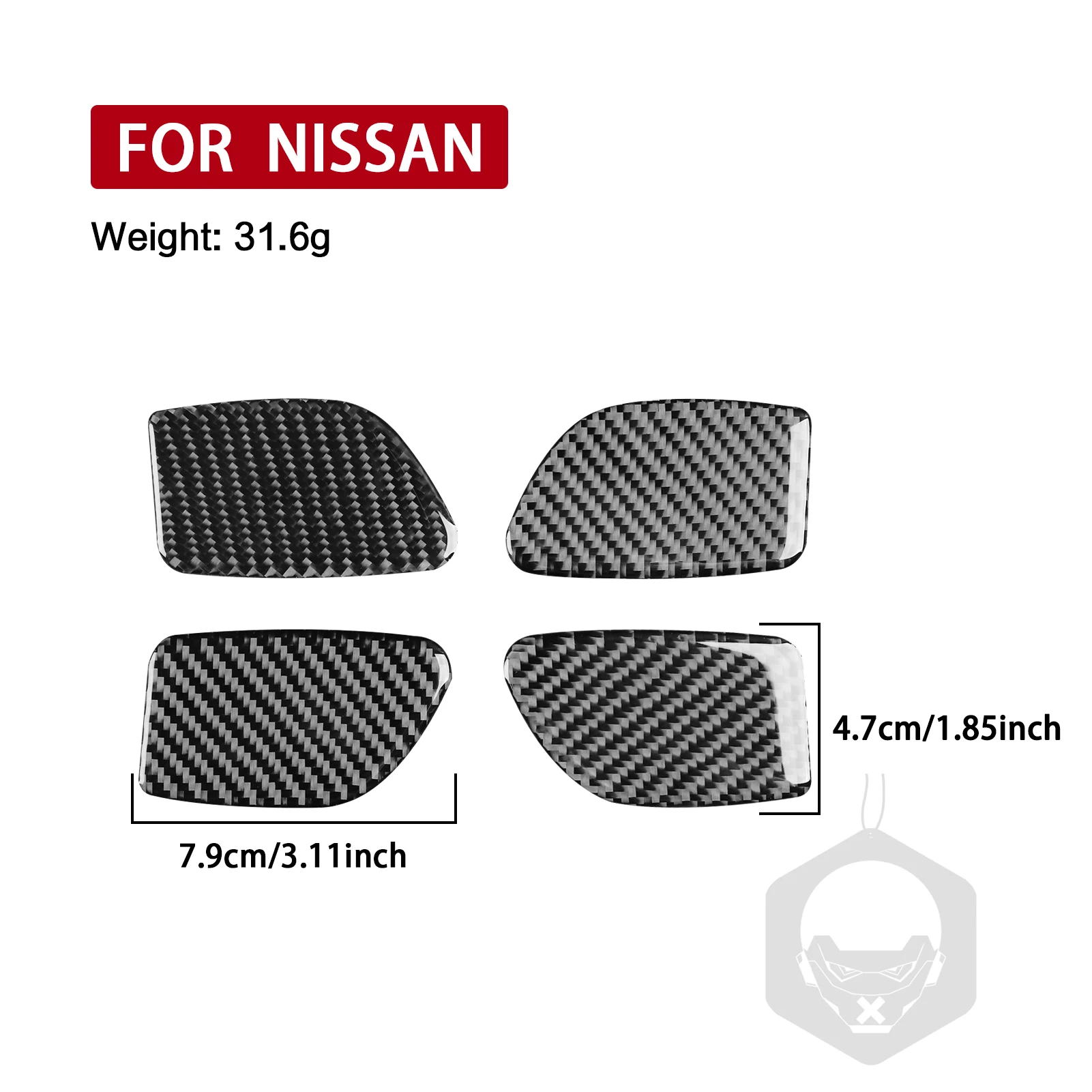 Carbon Fiber Inner Door Bowl Panel Protect Decoration Car Interior Accessories Sticker Modification For Nissan Slyphy 2016—2019