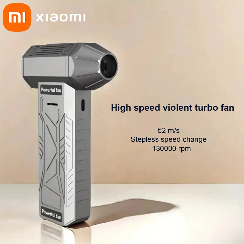 Xiaomi Turbo Jet Fan 130000RPM Brushless Mini Air Blaster Cross Jet 4000mAh Wireless Air Fan Rechargeable Blower Portable Fan