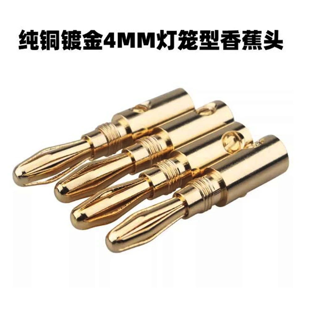 

8pcs Banana Plug 4mm Alloy gilding Banana Plugs for Speaker Cable Wire Banana Connector Adapter 8pcs Speaker Banana Plug Adapter