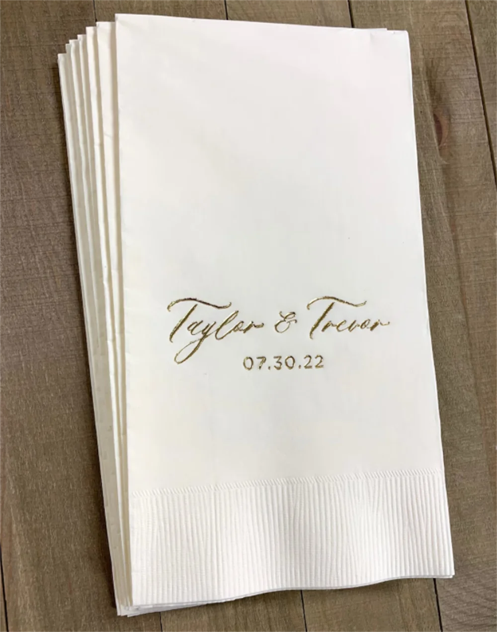 

50PCS Personalized Guest Towels Dinner Napkins Wedding Hostess Gift Monogram Monogrammed Custom Printed Paper Hand Towels