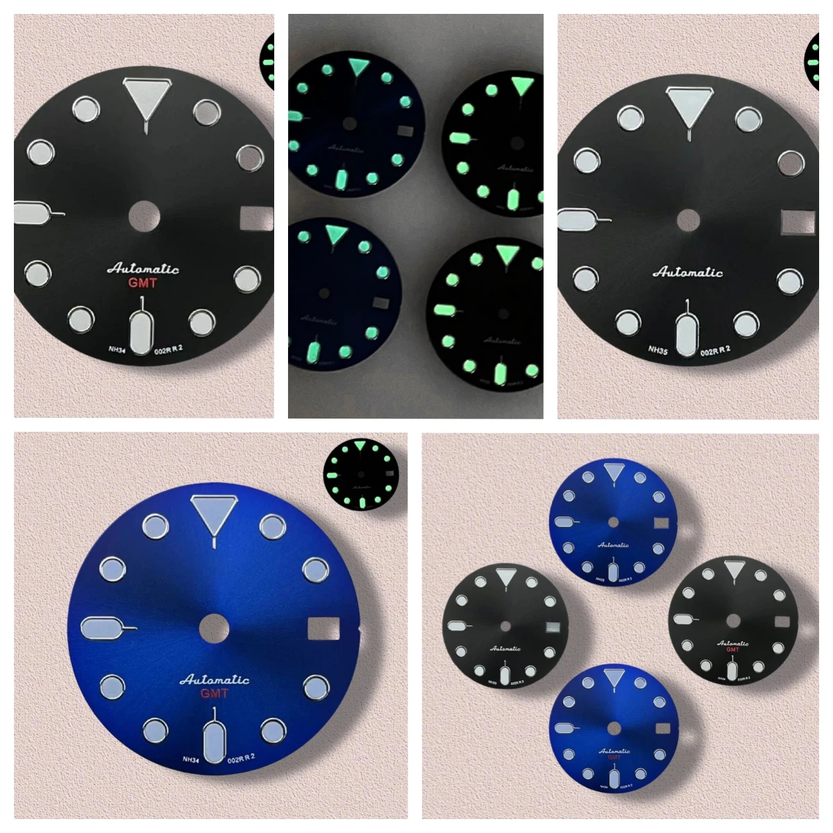

28.5mm S Logo NH34/NH35 SUB/SKX007 Dial Fit NH34/NH35/NH36 Movement Green Luminous High Quality NH34/NH35 Accessories ﻿