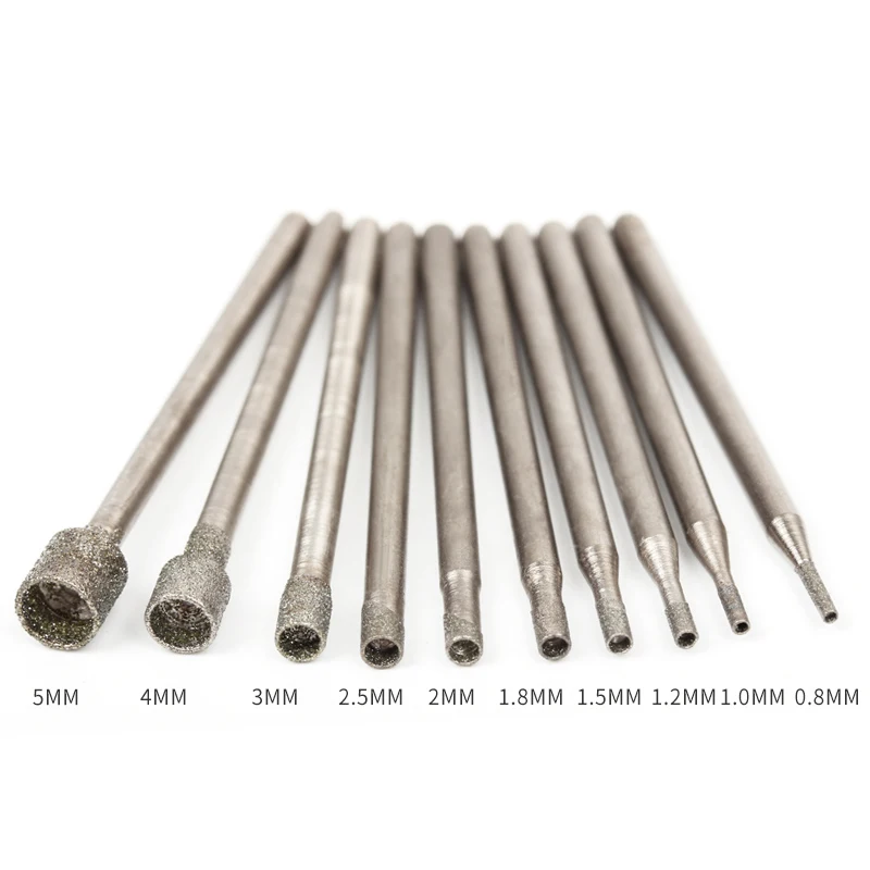 Broca de moagem com agulha de sucção, 1mm a 6mm, broca para diamante, 2.35mm