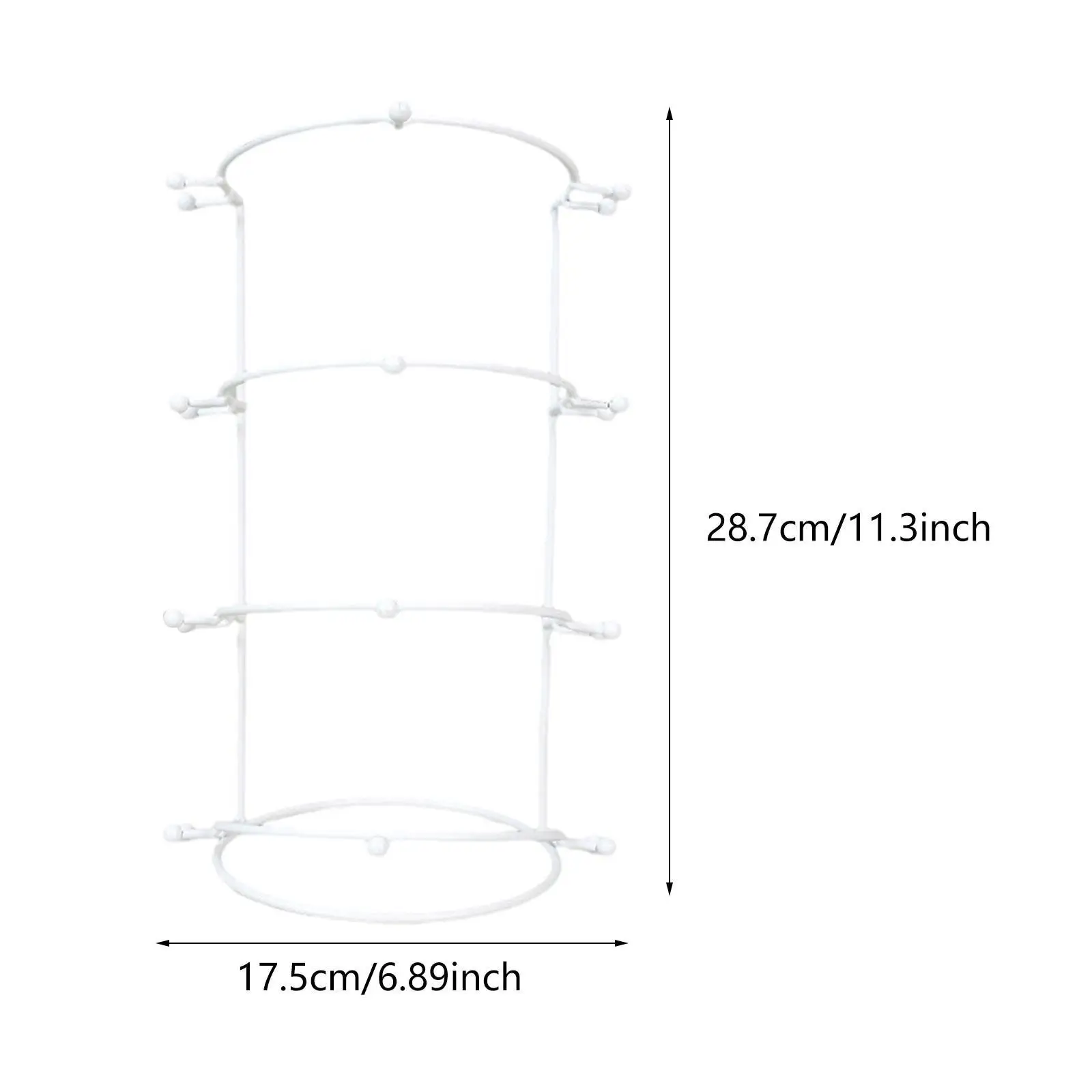 حامل تاج الشعر مكون من 4 طبقات لإكسسوارات قلادة ربطة الشعر