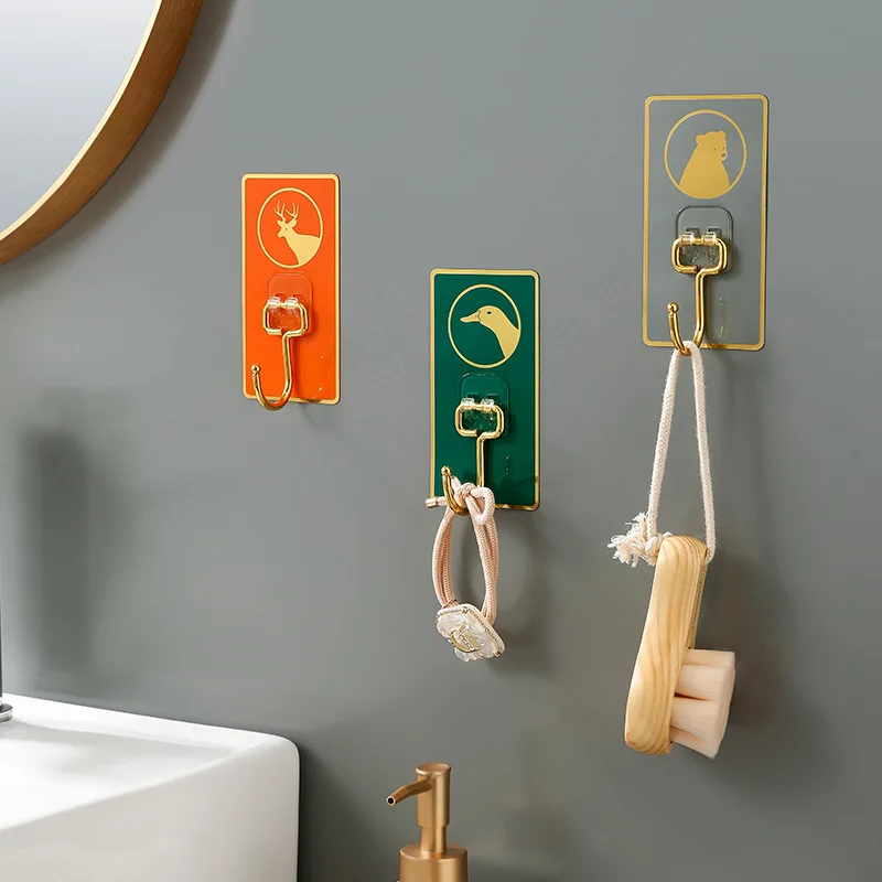 Toilet Hanging Basin Artifact Toilet Punching Free Basin Storage Rack Hook Scratch Free Adhesive Hook Wall Hanging Light Luxury