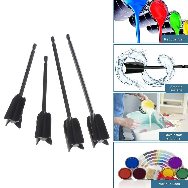 New​​6Pcs Epoxy Mixing Sticks Drill Paint Stirring Rod For Resin Latex Oil Paint Multifunction Putty Mixer Attachment