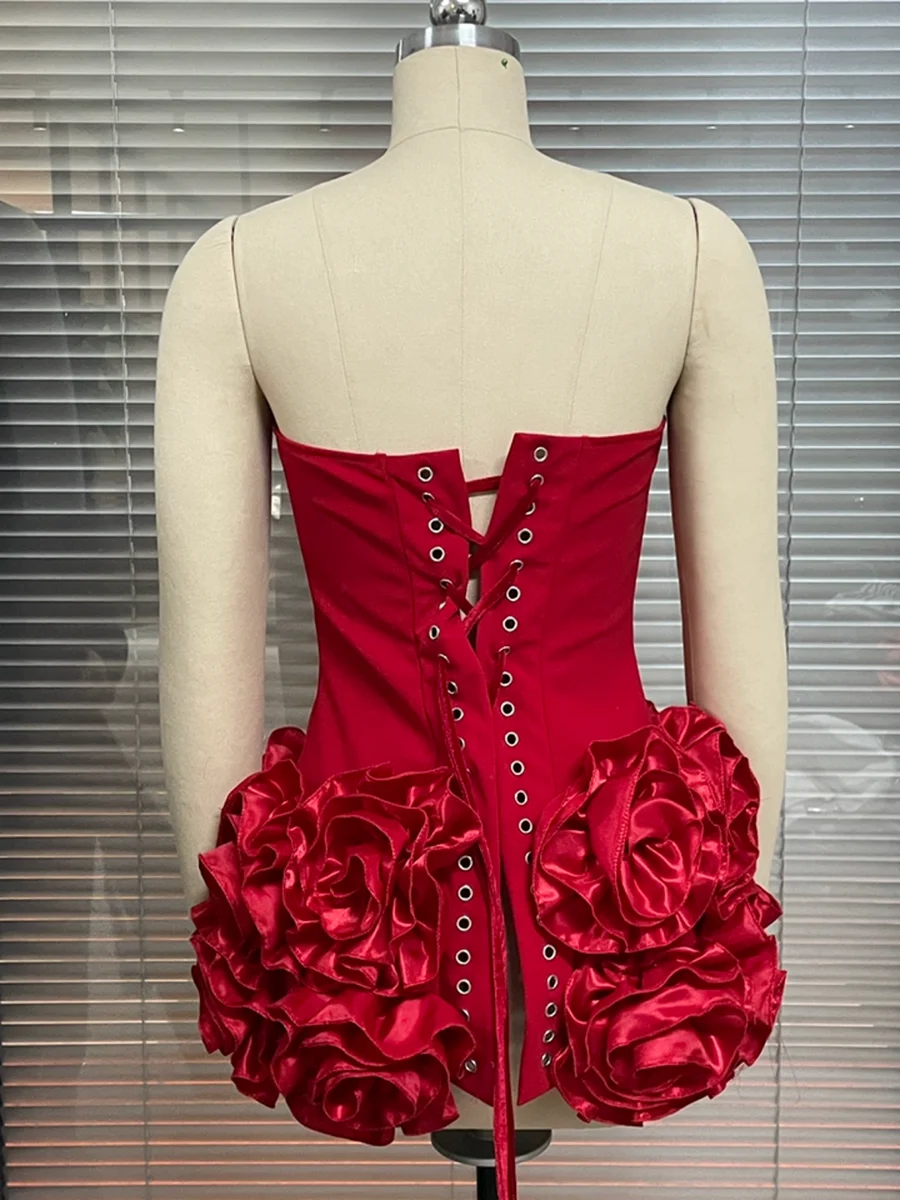 red backless dress short Primavera Couture 4217 size 8 Red Short Beaded Sheer Homecoming Dress Cocktail Corset Backless Gown