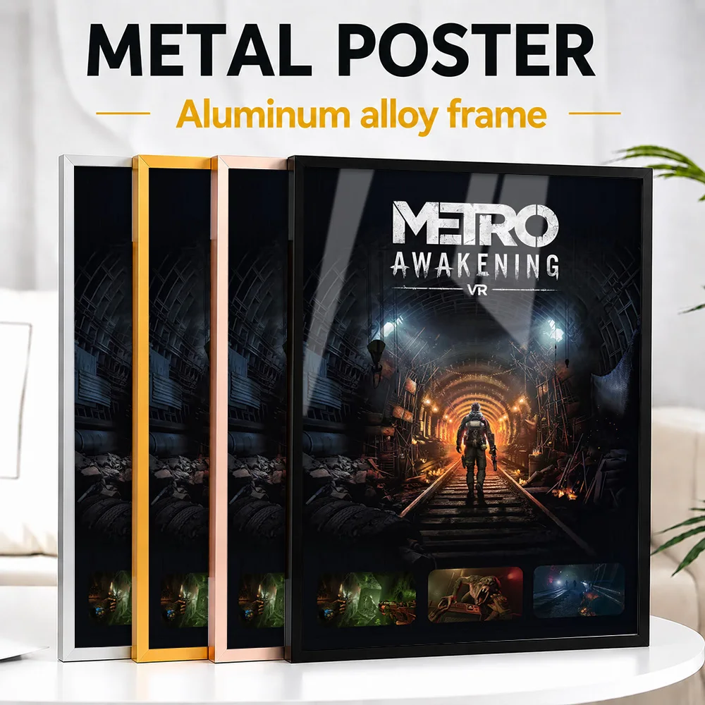 Metro Awakening VR Game Framed Aluminum Metal Poster Personalized Photographic Wall Art For Home Office And Entertainment Room