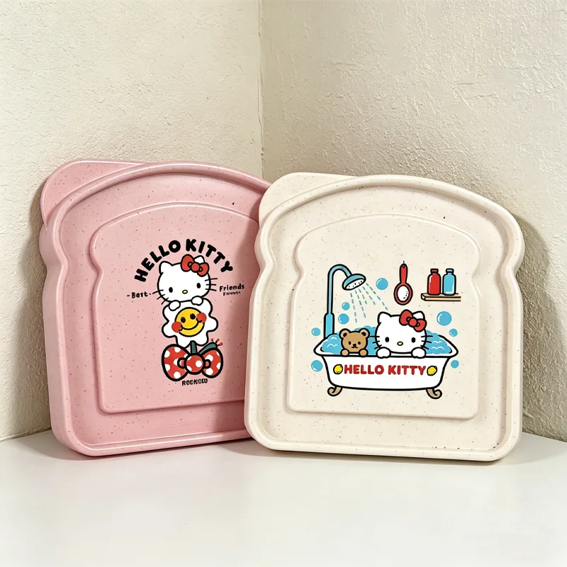 Hello Kitty Sandwich-Box, tragbare Brotdose, praktischer Bento-Behälter, Büro-Organizer für geschnittenes Essen, Obst, bedruckte Toastboxen