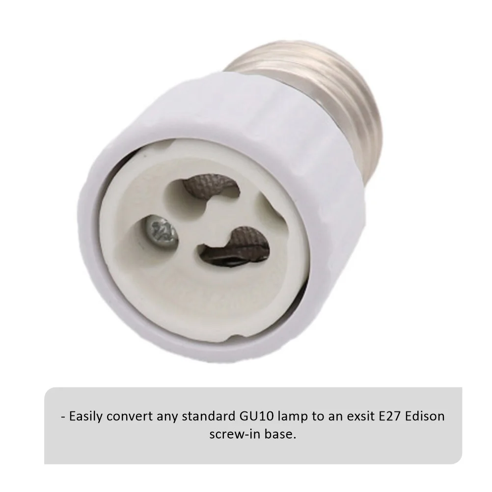 

6pcs E27 GU10 Lamp E27 Lamp Holder To Gu10 Holder Adapter Plastic Converter for Halogen LED CFL Light Sockets Durable Easy