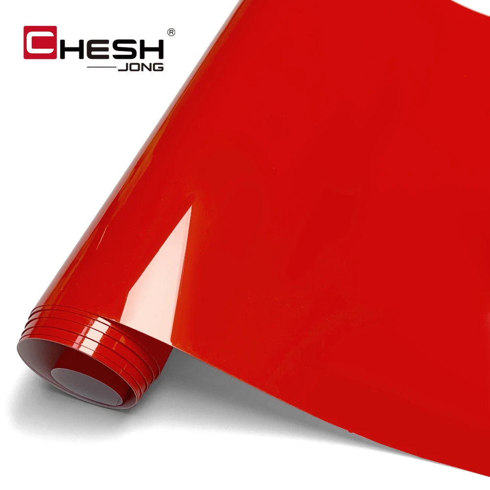 

PET Glossy Red Vinyl Wrap Self Adhesive Motorcycle Car Wrap Vinyl Color Changing Films for Bmw for Tesla Model Y Car Accessories