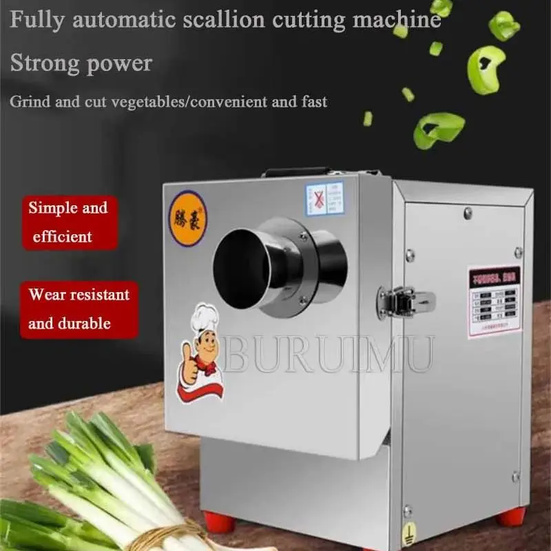 Multi-Functional Vegetable Cutting Machine Canteen Commercial Cutter Leek Onion Automatic Slicer Stainless Steel Cutting Mach