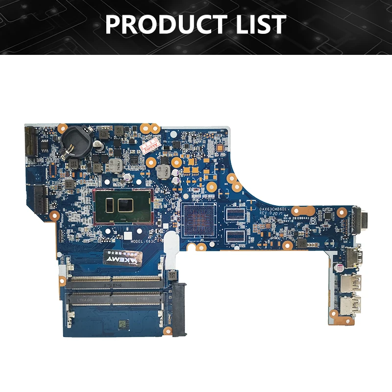 Notebook Mainboard For HP ProBook 450 G3 470 G3 Laptop Motherboard DAX63CMB6D1 DAX63CMB6C0 With i7-6500U CPU DDR4 855672-601