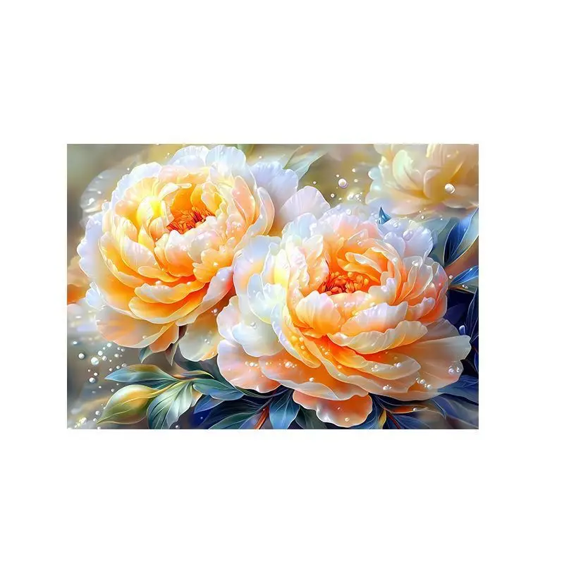 

11CT 9CT красивые цветы вышивка DIY наборы для печати вышивка крестиком хлопковые наборы для рукоделия ремесла с иглами