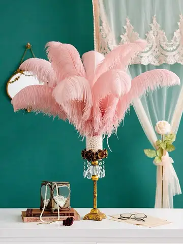 6-22inch Ostrich Feathers Bulk Large Pink/White/Black Natural Ostrich Plumes for Wedding Centerpieces DIY Crafts Party Decor