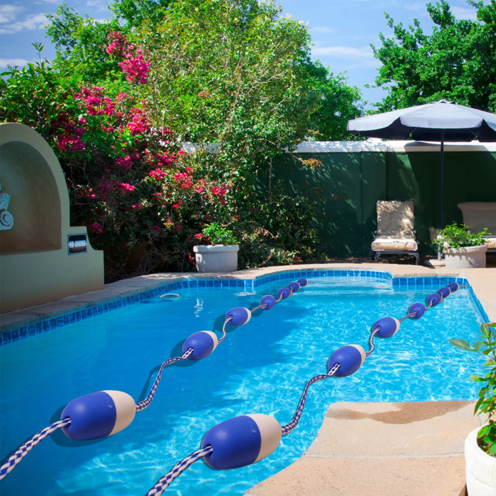 18.04ft Swimming Pool Lane Line Rope Swimming Pool Safety Divider Rope And Float Dividing Lanes Areas Floating Line Floats Safet