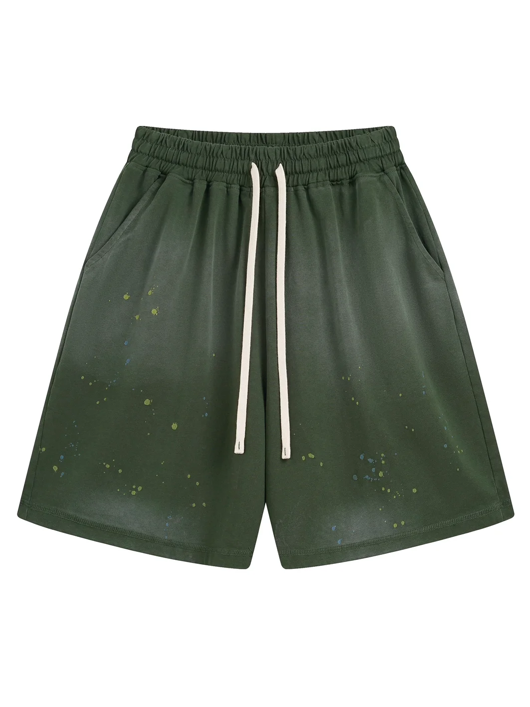 American High Street Fashion Trend Colorful Ink Splash Casual Shorts Loose Fit Sports Youth Popular Shorts for Men