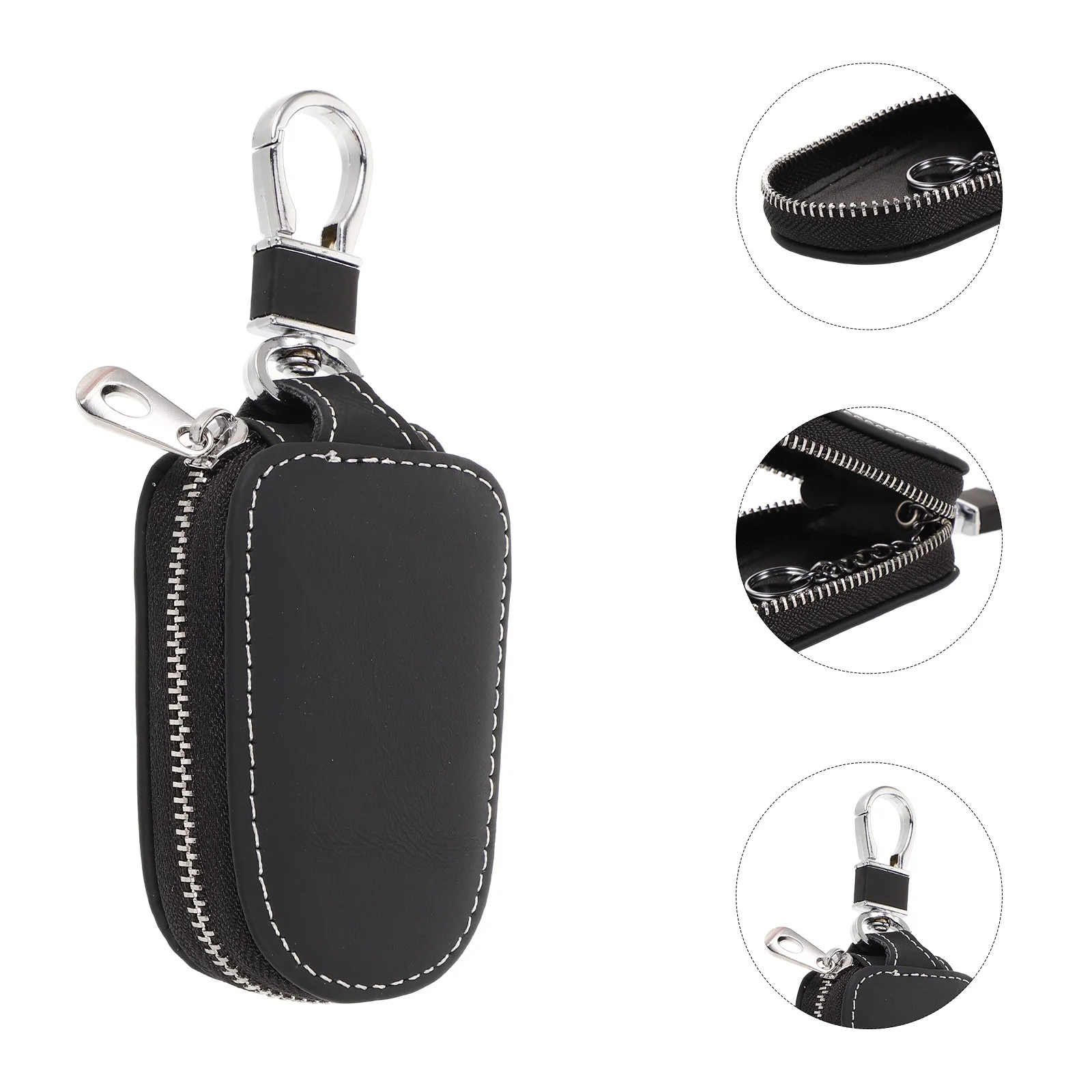 

Bag Genuine Case Zipper Pouch For Car Keys Small Automotive Cover Organizer Keychain Bag Key Key Organizer Fob Holder