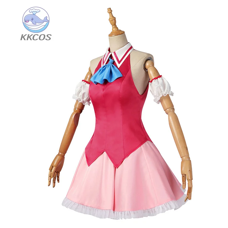 جديد وصول Ai Hoshino تأثيري حلي Oshi No Ko فستان أحمر وردي الأرنب دبوس الشعر أداء فستان المرأة الحدث حفلة الزي KKCos #1