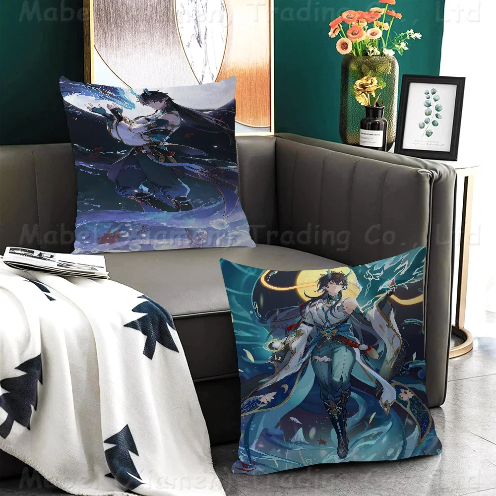 Honkai Star Rail Dan Heng Game Cushion Cover 30x50 Polyester Sofa Cushions Decorative Throw Pillows Home Decoration Pillowcover