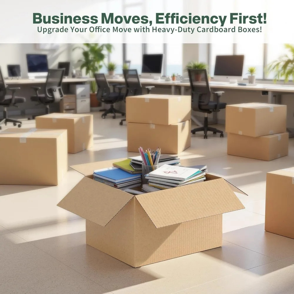 Large Moving Boxes 24x18x12 - 25 Pack Corrugated Cardboard Shipping Boxes for Business and Packaging Needs